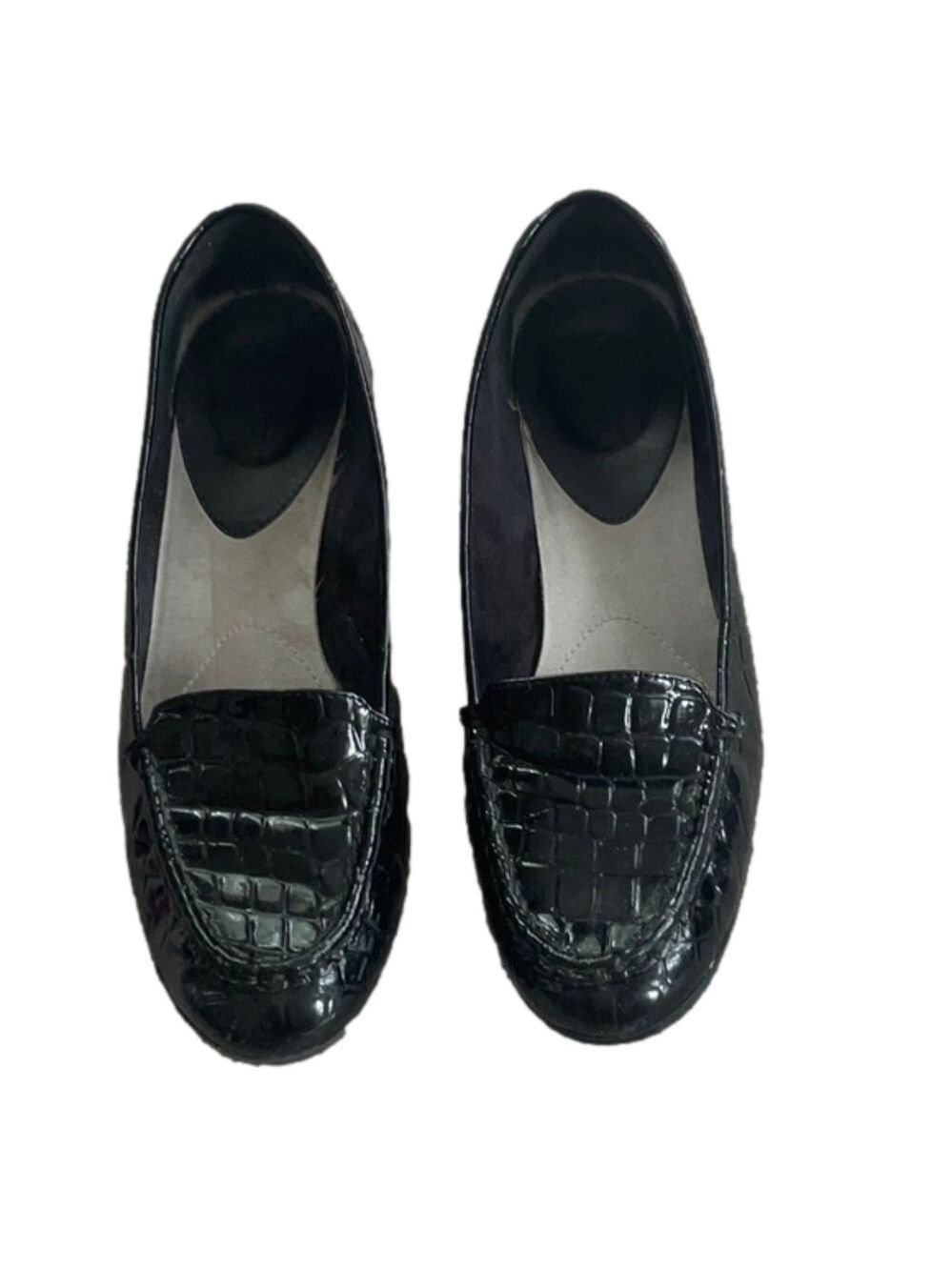 Liz Claiborne Stewart Black Patent Leather Shoes US 9